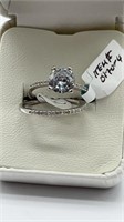 Round Brilliant 2.25ct white topaz bridal set