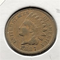 1887 INDIAN HEAD CENT  VF