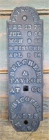 EARLY CAST IRON INDUSTRIAL PLAQUE
