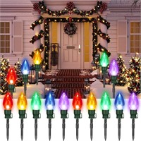 8.5ft C9 Christmas Pathway Lights  Multicolored