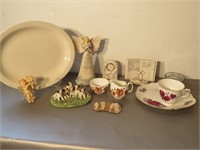 PLATER PLATE & CUP / CHINA C&S / ORNAMENTS