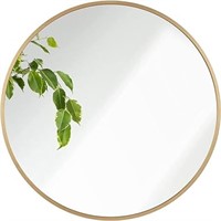 Gold Round Mirror For Wall 42 Inch Large Circle