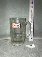 Vintage Heavy Glass A&W Root Beer Mug