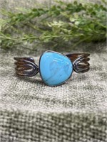 .925 Sterling Silver Turquoise Multi-Color Cuff