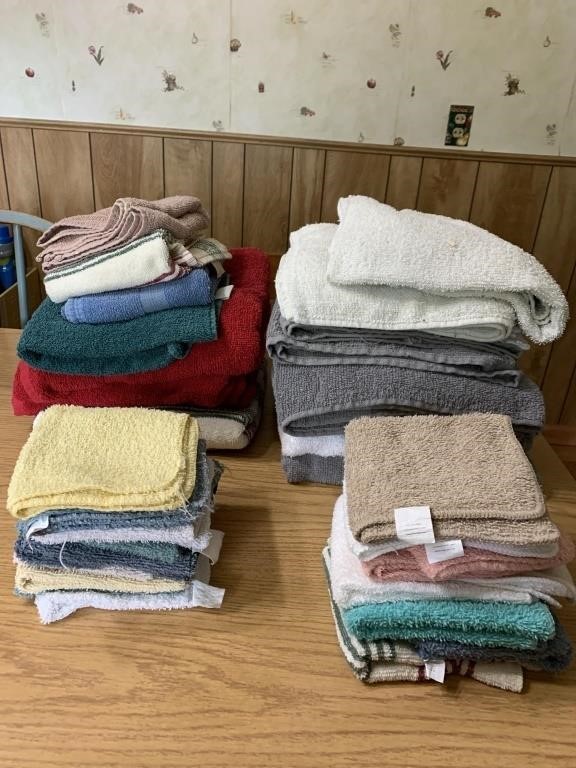 Towels 
Wash cloths 
Sheets and pillow cases