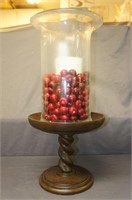 Decorative Candle Holder With Wooden Stand