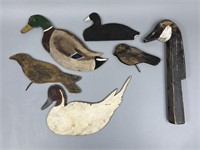 6 Wooden Decoy Related Items