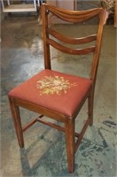 Vintage Solid Wood Padded Ribbon Back Chair