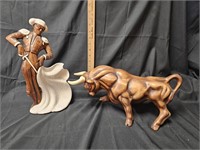 Vintage Treasure Craft Bull & Matador