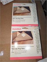 StyleWell 4" Non-Slip Rug Tabs, 2 Count