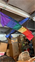 Multicolor BiPlane Kite with 57in Wingspan