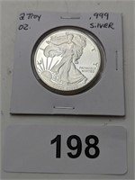 2 Troy oz .999 Silver Coin