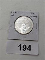 1 Troy oz .999 Silver Coin