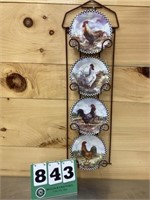 Rooster Plates with Rack