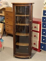 Antique Curved Oak Cabinet