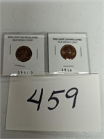 Pair of Uncirculated Old Wheat Pennies