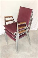3 Cloth Stackable Waiting Room Chairs