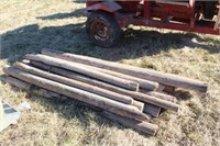 Wooden Fence Posts Used, Different Sizes
