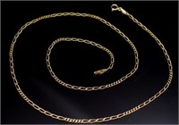 9ct Yellow gold 2.2mm figaro chain necklace