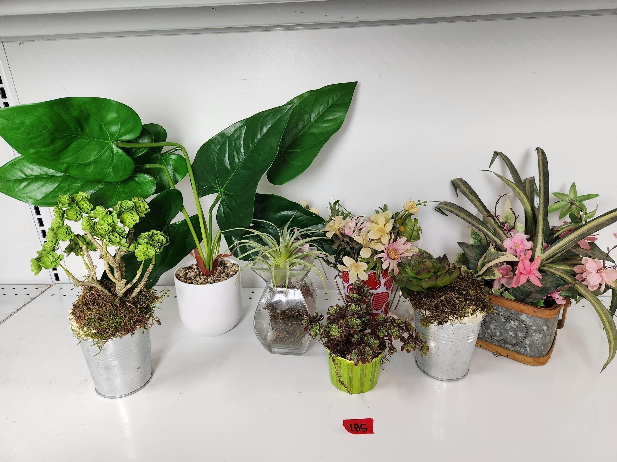LG lot of faux plants/ flowers