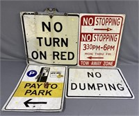 Lot of 4 Street Signs