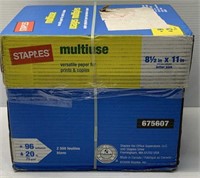 2500 Sheets of Staples Multi-Use Paper - NEW