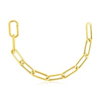 14k Gold Rounded Paperclip Chain