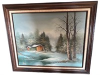Cabin in the Woods Original Oil Painting