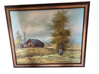 Rustic Barn Oil Painting