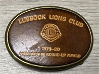 Lubbock Lions Club 1979-80 Belt Buckle