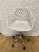 White Rolling Adjustable Office Chair