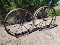 2--  Vintage Metal Wheels