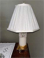 Vintage Lenox Porcelain Reticulated Table Lamp