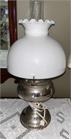 Vintage Rayo-Style Nickel Plated Kerosene Lamp