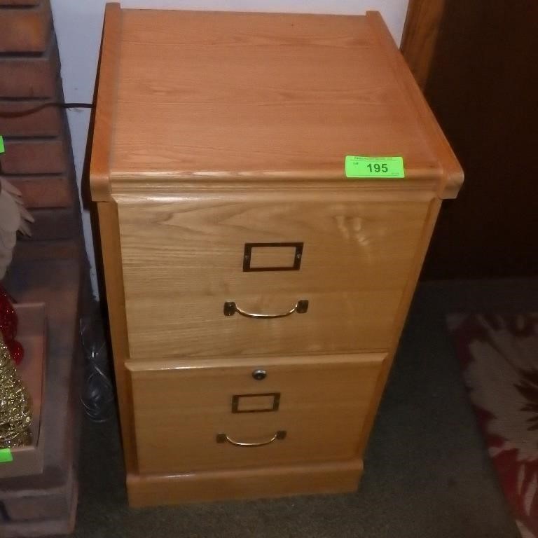 WOODEN 2 DRAWER FILE CABINET 16 x 17 x 28