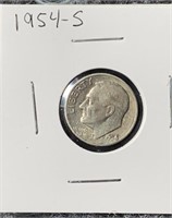 1954-S Silver Roosevelt Dime