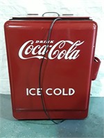 Metal Coca Cola Cooler. Not working may need a