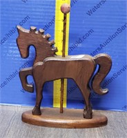 Wooden Carousel Horse Figurine