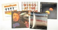 Lot Of 5 Vintage Beatles / Wings Record Albums