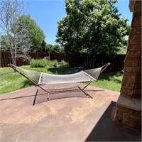 Outdoor Hammock on Metal Frame-Saturday pick up on