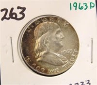 1963 D FRANKLIN HALF DOLLAR COIN