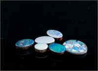 6pc 2.5ct Opal Doublet Gemstones RV$180