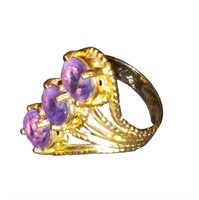 14K Gold and Amethyst Ring