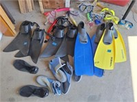 Water Shoes, Swimming Fins, Swim Goggles