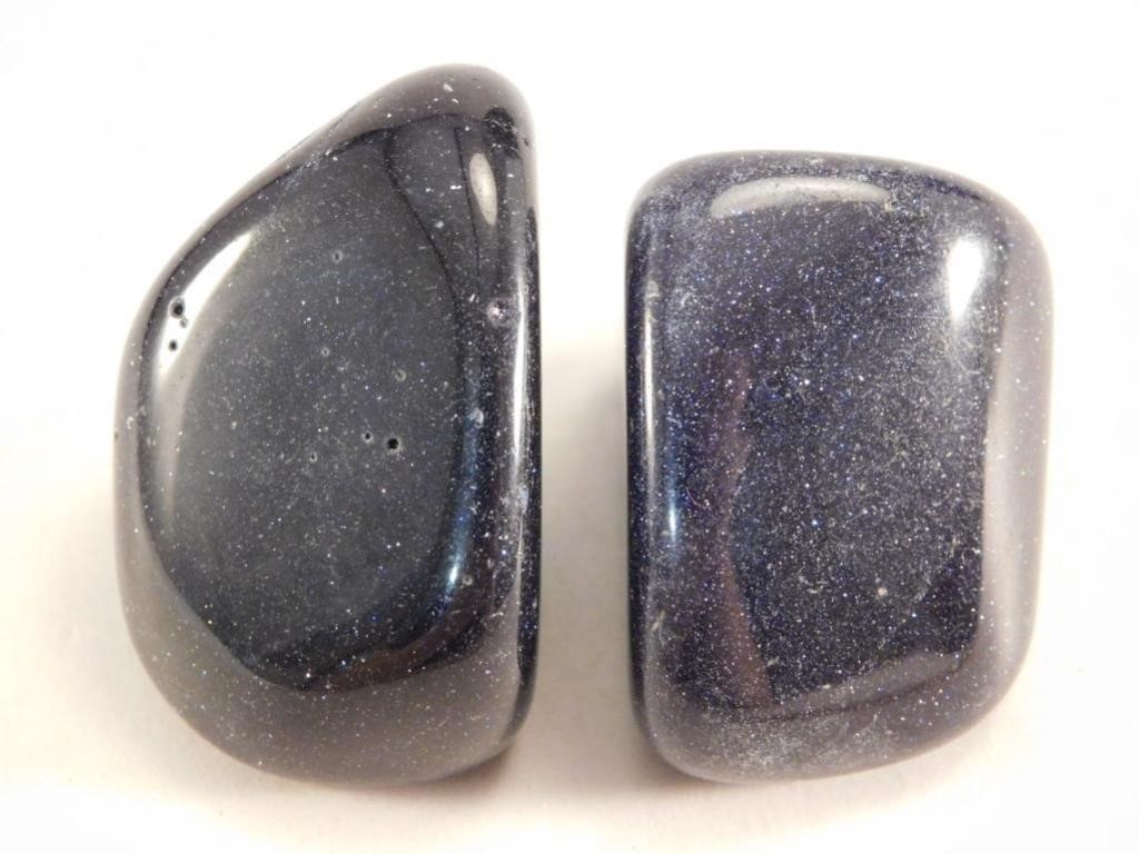 BLUE GOLDSTONE POLISHED 2 PIECES