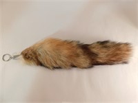 RED FOX TAIL TAXIDERMY ROCK STONE LAPIDARY SPECIME