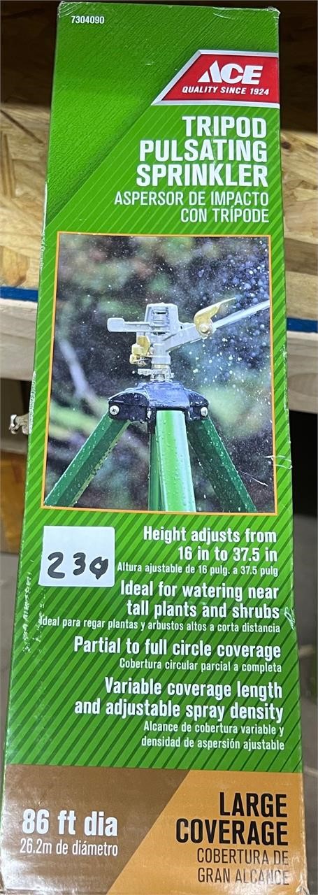 Tripod Pulsating Sprinkler, 86ft, Large Coverage