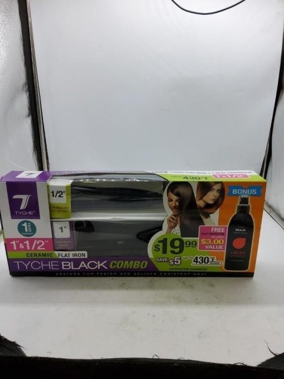 Tyche black combo flat iron