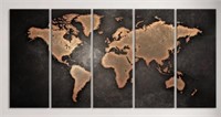 **World Map Wall Art - 60 x 120 cm