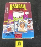 Box 1986 Leaf Puzzle & Baseball Cards